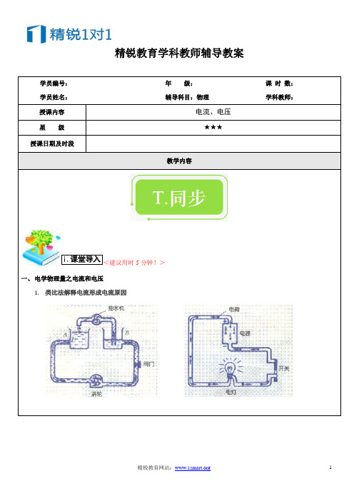 沪教版电流电压(精品教案)