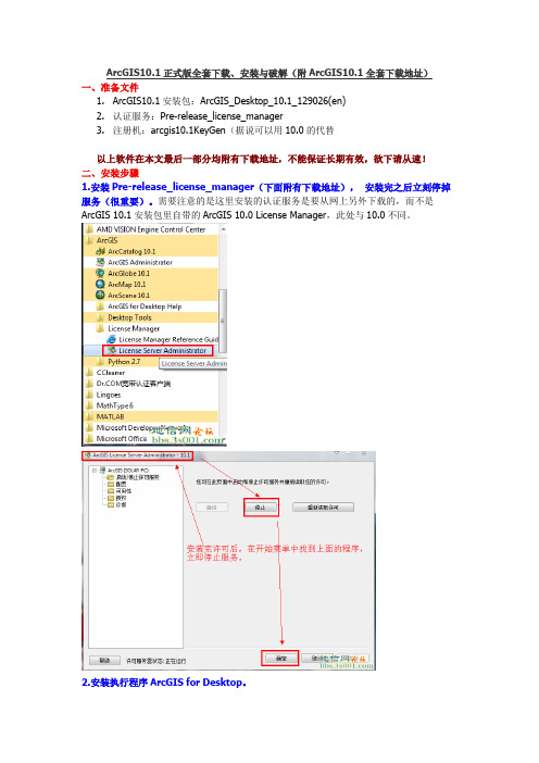 ArcGIS10.1正式版全套下载、安装与破解