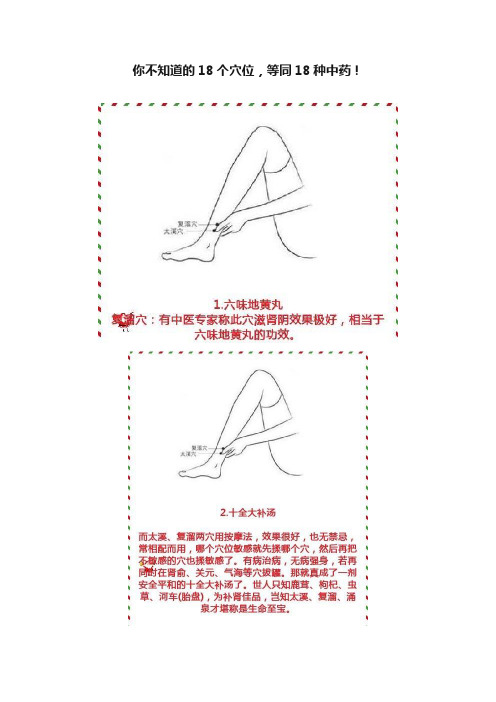 你不知道的18个穴位，等同18种中药！