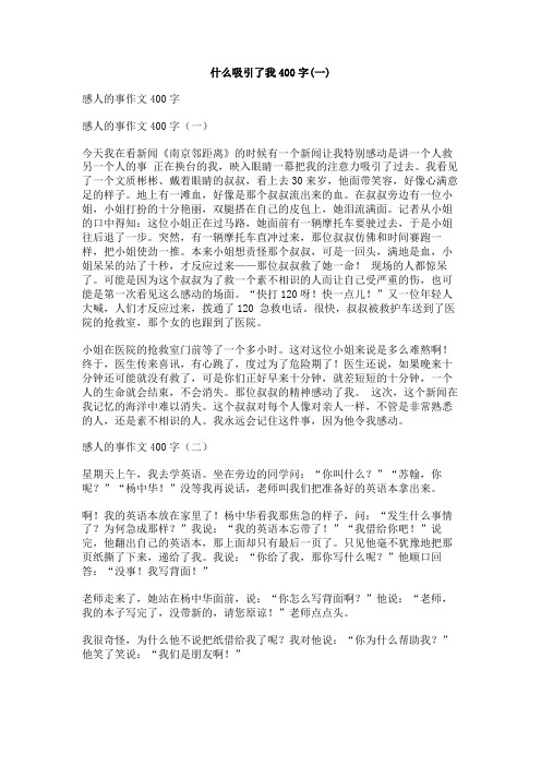 什么吸引了我400字