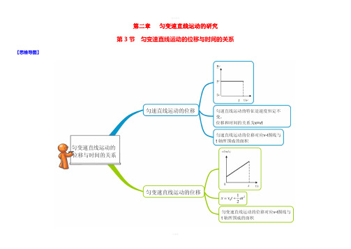 高中物理 2_3 匀变速直线运动的位移与时间的关系思维导图+微试题 新人教版必修1