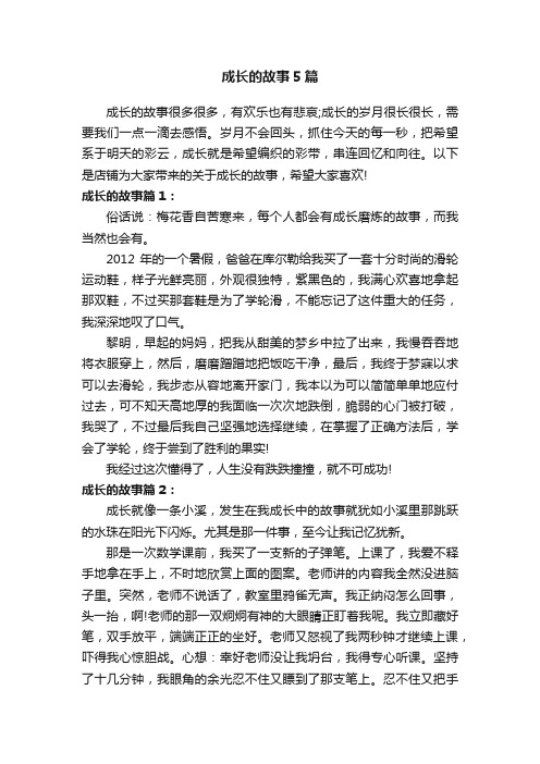 成长的故事5篇