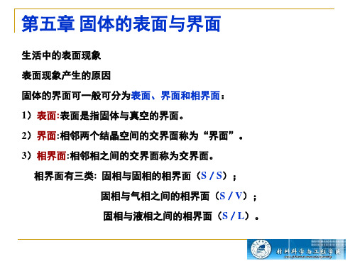 固体的表面及其结构(课堂PPT)