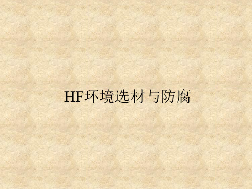 HF环境选材与防腐资料