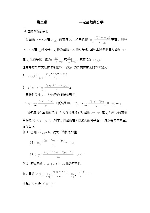 一元函数微分学