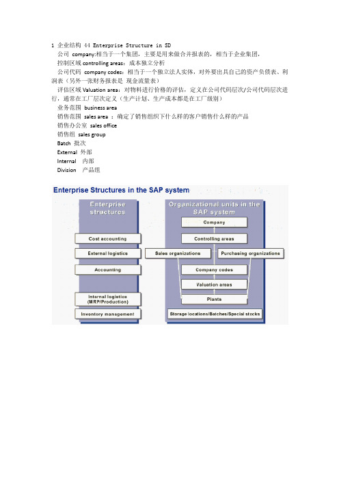 SD中的企业结构Enterprise stru in SD