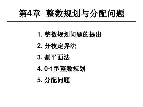 第4章整数规划