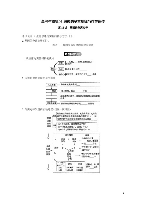 高考生物复习遗传的基本规律与伴性遗传练习含解析