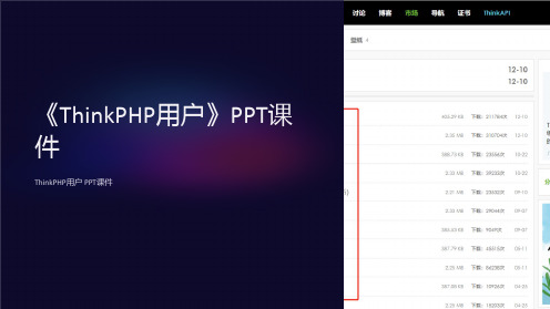 《ThinkPHP用户》课件