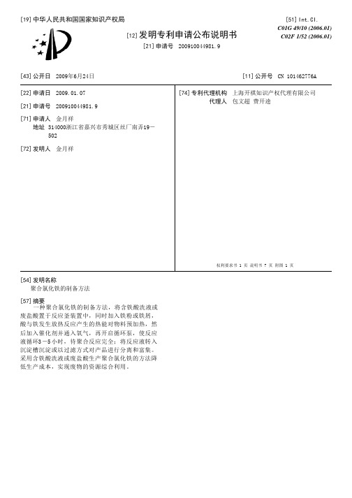 聚合氯化铁的制备方法[发明专利]