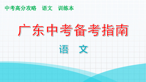 第二部分文言文阅读第一节课内文言文训练教学PPT—广东省中考语文复习攻略PPT