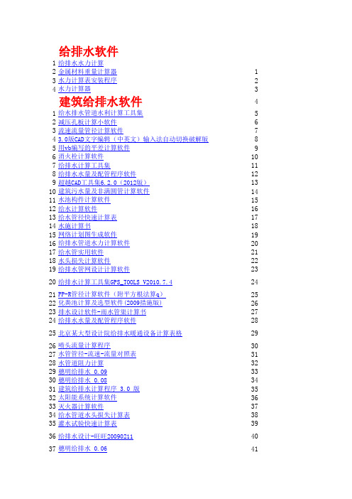 暖通给排水行业700多个软件汇总