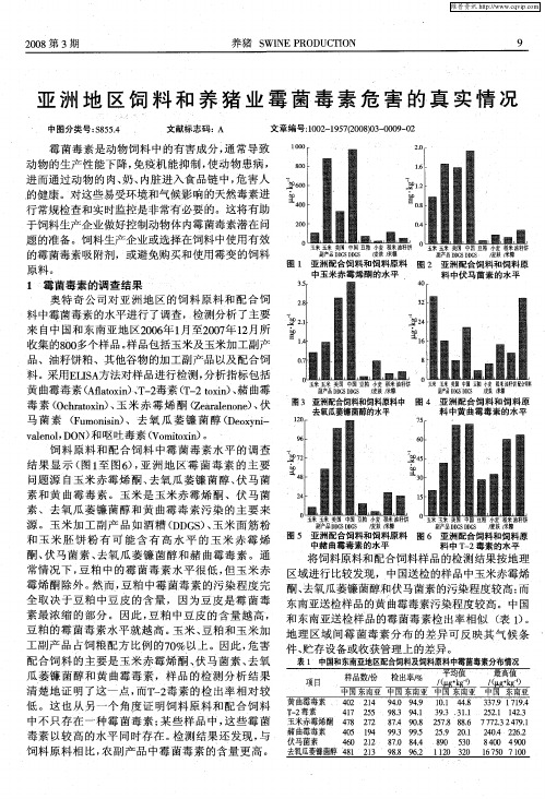 亚洲地区饲料和养猪业霉菌毒素危害的真实情况