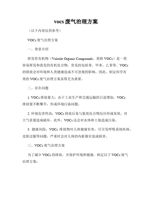 vocs废气治理方案