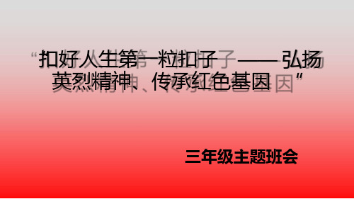 弘扬英烈精神、传承红色基因主题班会.ppt