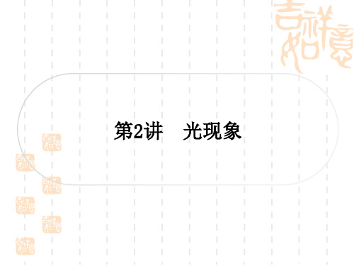 初中毕业九年级中考物理课外提升作业 第2讲 光现象