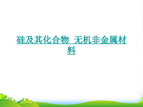 高考化学 硅及其化合物-无机非金属材料课件 人教版