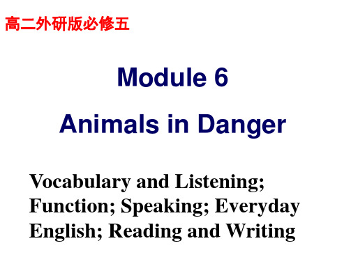 外研版高中英语必修五课件Module 6 Vocabulary and Listening