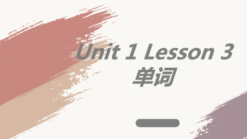 Unit1 Lesson 3词汇学习课件 2022-2023学年高中英语北师大版必修第一册