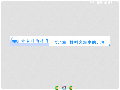 高中化学 第四章 材料家族中的元素章末归纳提升课件 