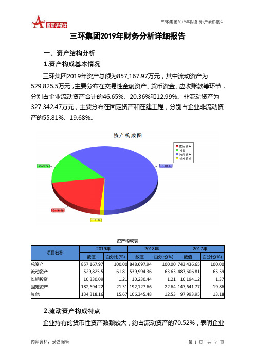 三环集团2019年财务分析详细报告