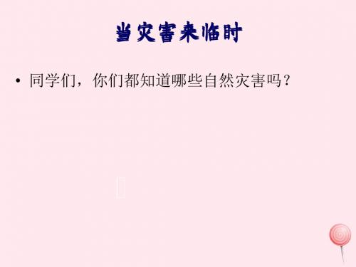 三年级品德与社会下册第三单元热爱自然真爱生命2《当灾害来临时》课件2冀教版