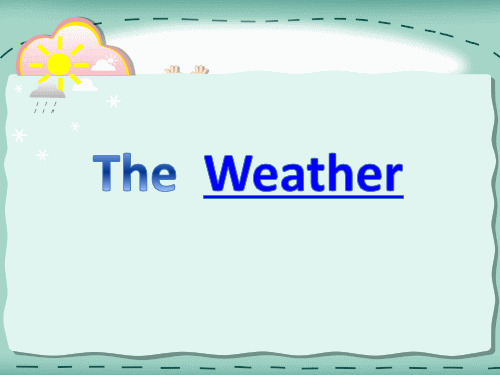四年级英语-weatherPPT课件