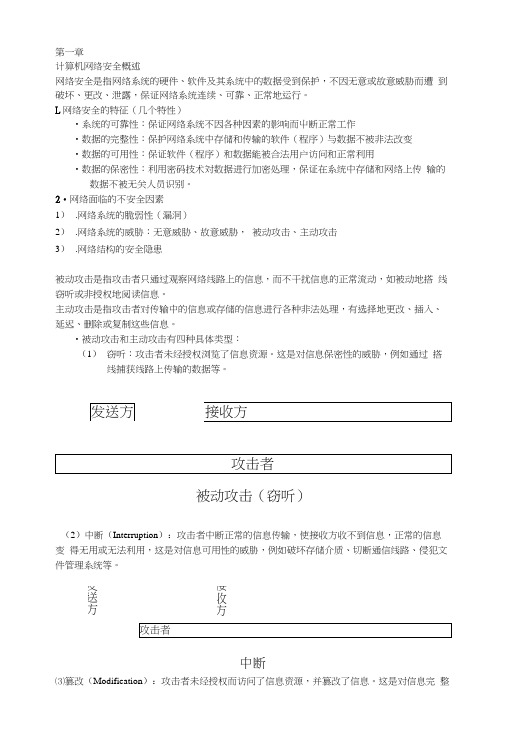 网络安全总复习提纲.docx