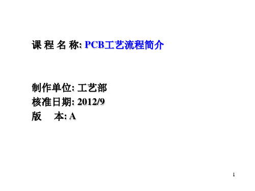 PCB工艺流程简介解析