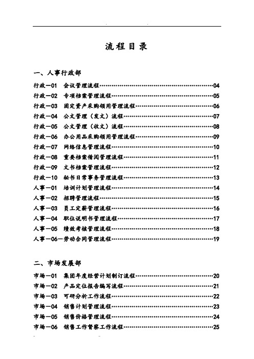 浙江某房地产集团公司全套管理流程图