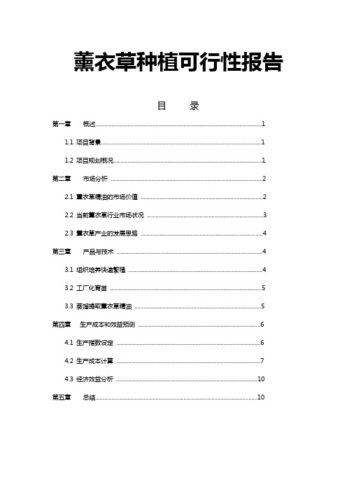 薰衣草种植可行性报告