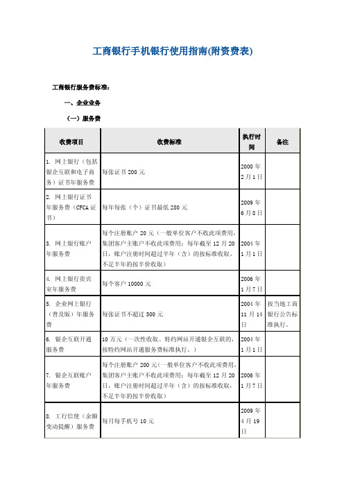 工商银行手机银行使用指南【优质】