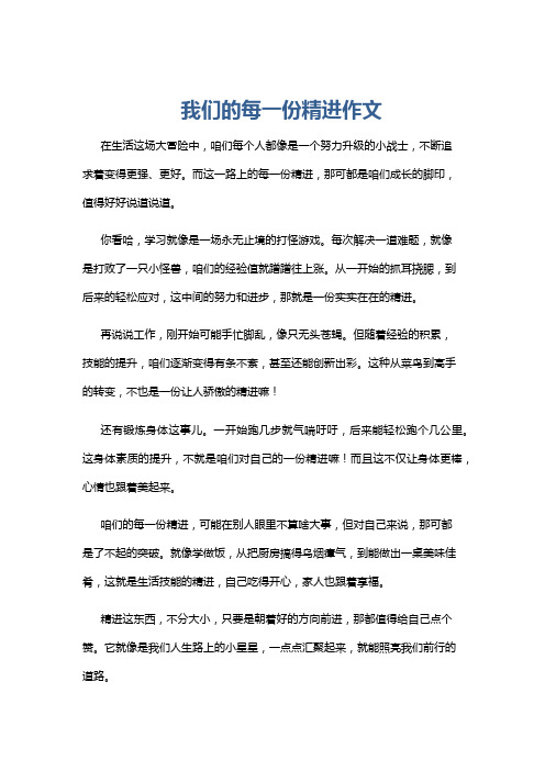 我们的每一份精进作文