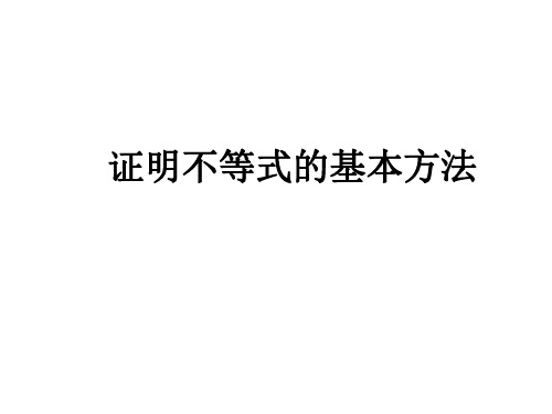 高二数学证明不等式的基本方法1