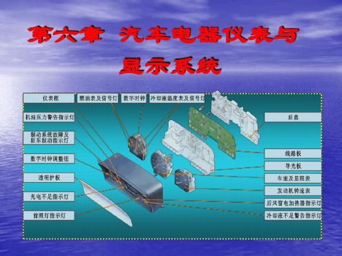 六汽车电器仪表与显示系统讲解