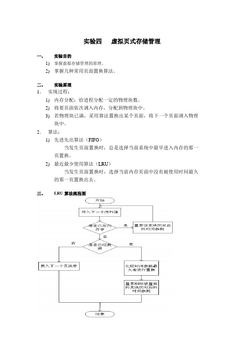 实验四 虚拟页式存储管理