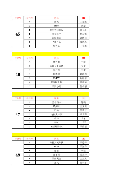 2011全国大学生管理决策模拟大赛中西部