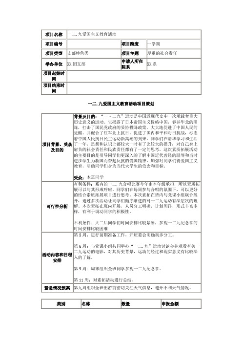 大学生团支部参观一二九纪念亭——素质拓展活动总结