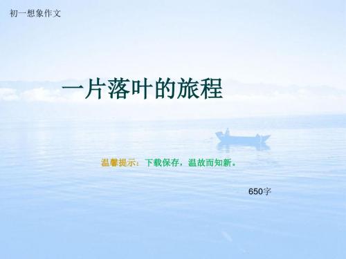 初一想象作文《一片落叶的旅程》650字