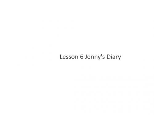 七年级英语下册Unit1ATriptotheSilkRoadLesson6Jenny'