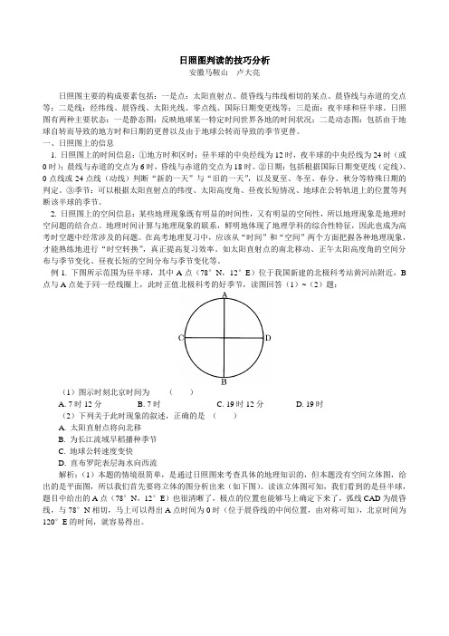 日照图判读的技巧分析讲解