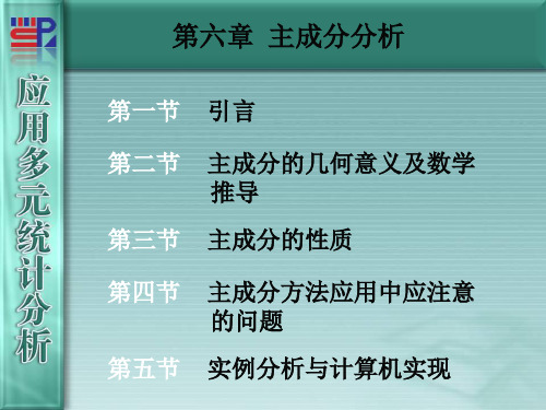 第六章主成分分析