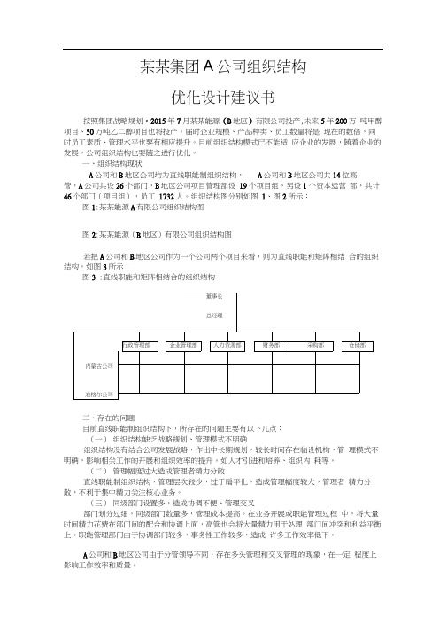 某某集团公司组织结构优化建议书