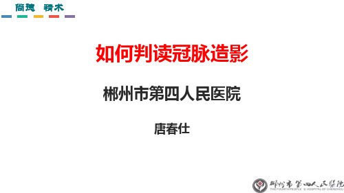 17、心血管内科医生如何判读冠脉造影结果