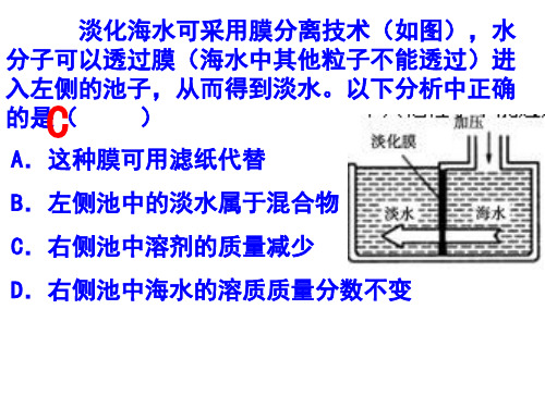 2015南京初三化学一模