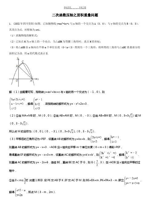 二次函数压轴(面积重叠)