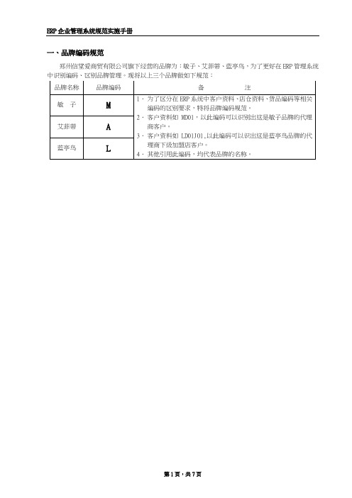 ERP企业管理系统规范实施手册