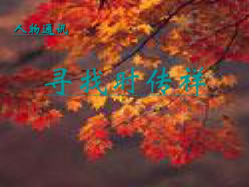 语文:5.17《寻找时传祥》课件(2)(语文版八年级下册)