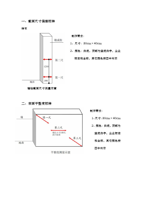 实测实量上墙牌