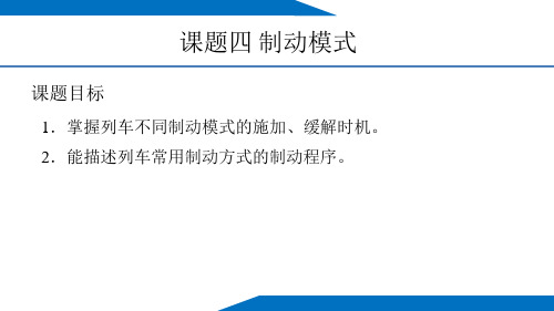 列车不同制动模式